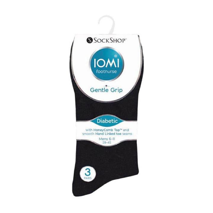 6er-Pack Diabetikersocken aus nicht elastischer Baumwolle für Herren mit nahtloser Zehenpartie, Größe 12–14 UK