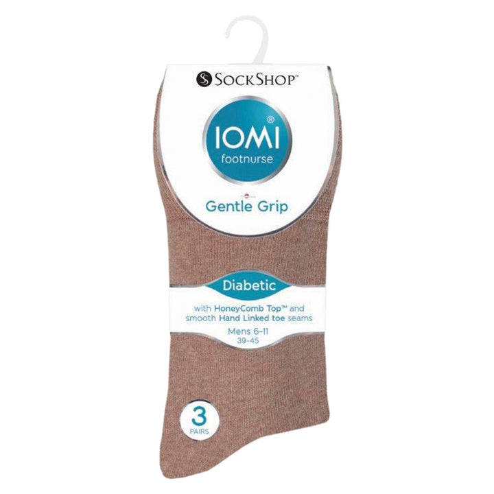 6er-Pack Diabetikersocken aus nicht elastischer Baumwolle für Herren mit nahtloser Zehenpartie, Größe 12–14 UK