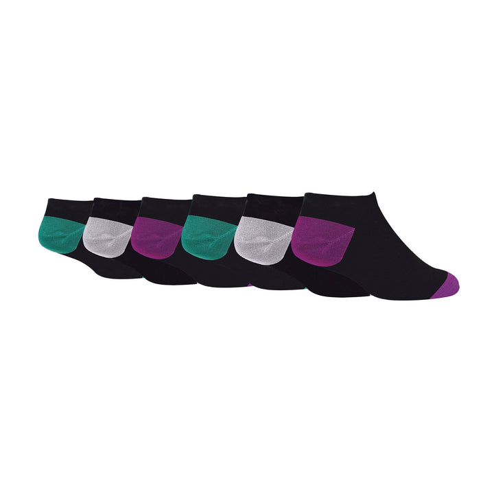 6 Pack Mens Bamboo Trainer Socks: Cushioned Low Cut Style for Active Wear