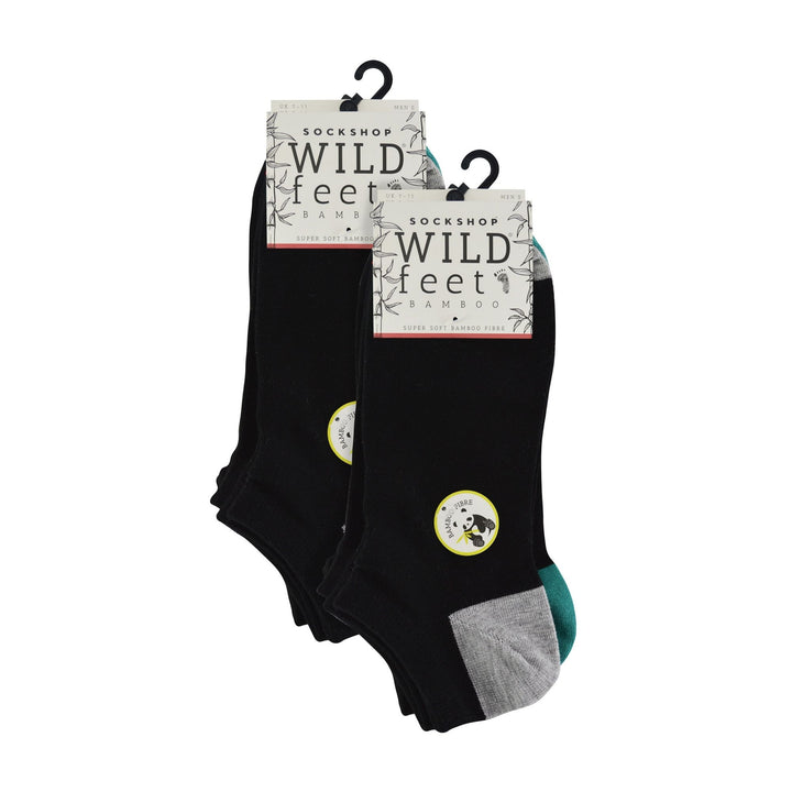 10 Pack Mens Bamboo Trainer Socks | Anti-Slip Cushioned Low Cut Sports Socks