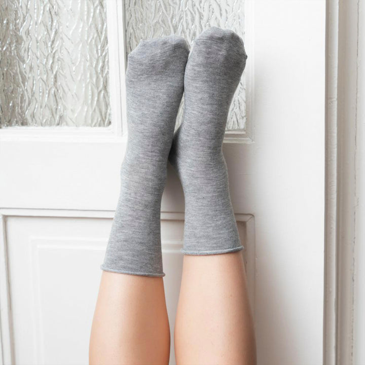 2 Pairs Ladies Cashmere Socks - Luxury Soft and Warm Seamless Everyday Socks