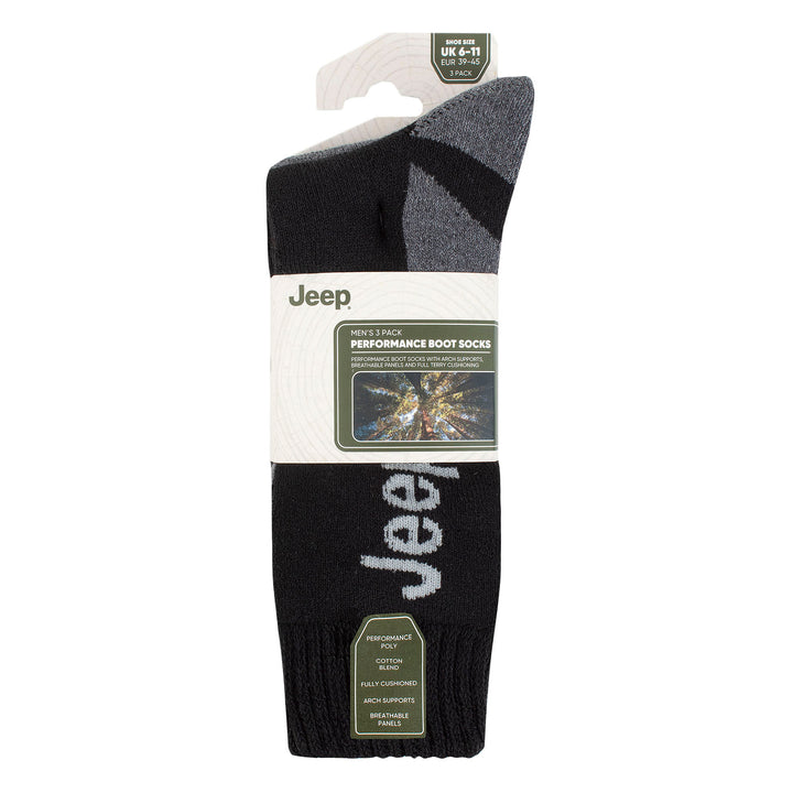 3 Pack Mens Walking Boot Socks | Performance Outdoor Socks for Hiking