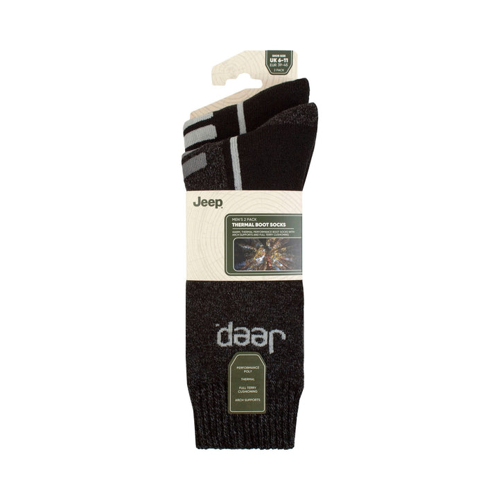 Men's 2 Pack Tech Thermal Boot Socks | Chunky Winter Performance Socks