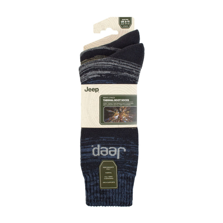 Men's 2 Pack Tech Thermal Boot Socks | Chunky Winter Performance Socks