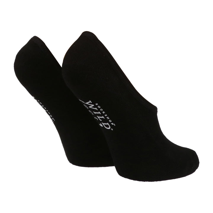 2 Pack Ladies Bamboo No Show Socks | Novelty Cushioned Socks with Heel Grip