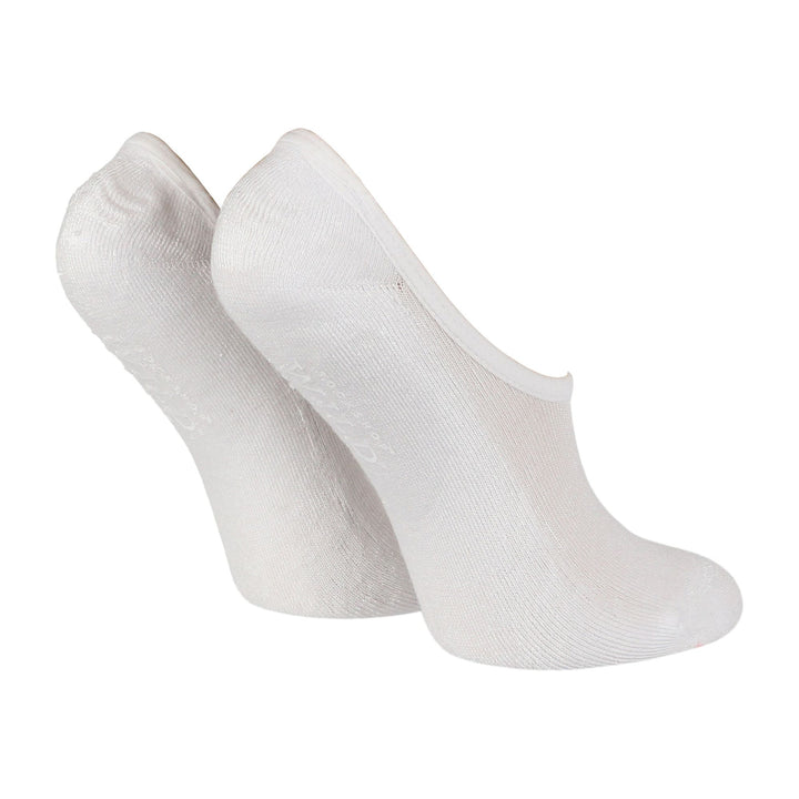 2 Pack Ladies Bamboo No Show Socks | Novelty Cushioned Socks with Heel Grip