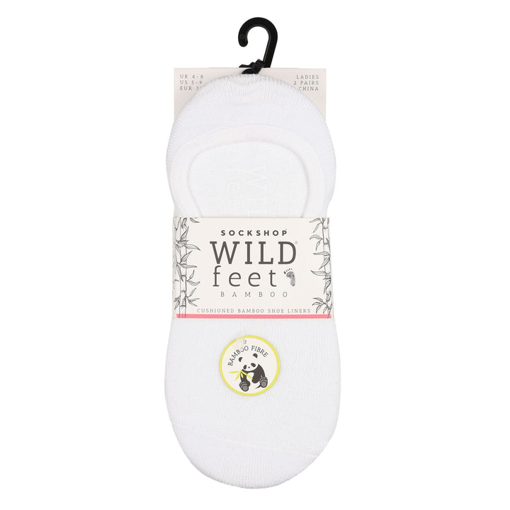 2 Pack Ladies Bamboo No Show Socks | Novelty Cushioned Socks with Heel Grip