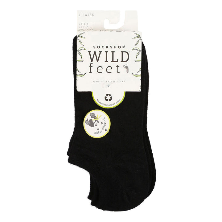 5 Pack Ladies Plain Contrast Liner Socks