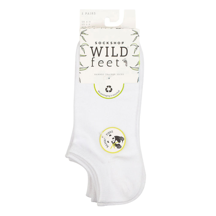 5 Pack Ladies Plain Contrast Liner Socks