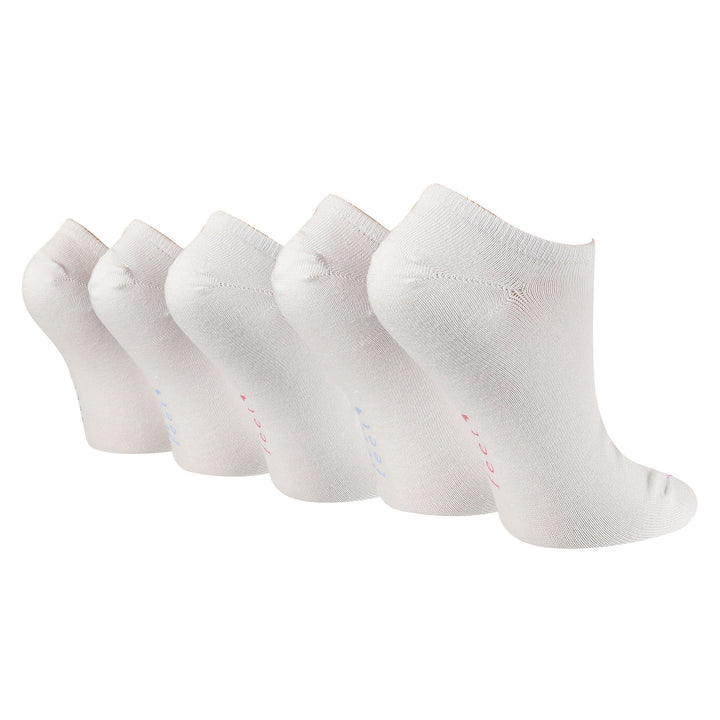 10 Pairs Ladies Bamboo Trainer Socks with Reinforced Heel & Toe