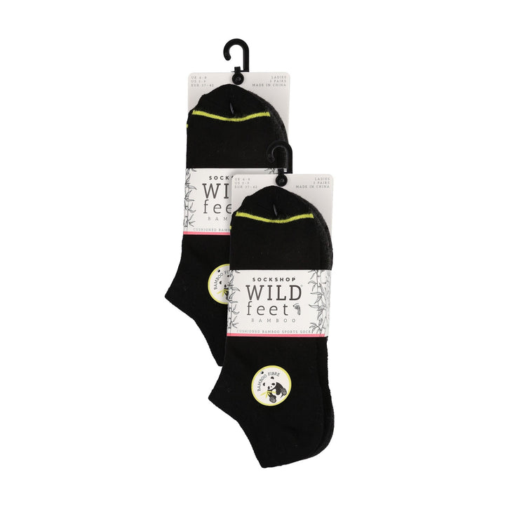 6 Pack Ladies Bamboo Sport Trainer Socks: Low Cut, Cushioned, Athletic Socks