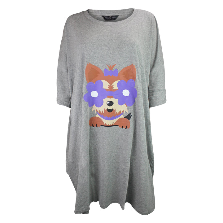 Ladies Oversized Long Nightie | Cute Novelty Style Pajama Top