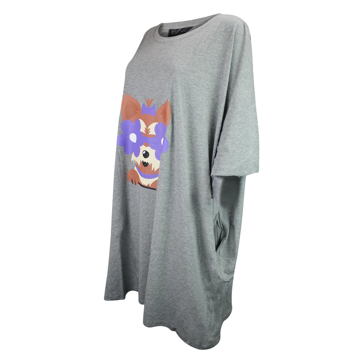Ladies Oversized Long Nightie | Cute Novelty Style Pajama Top