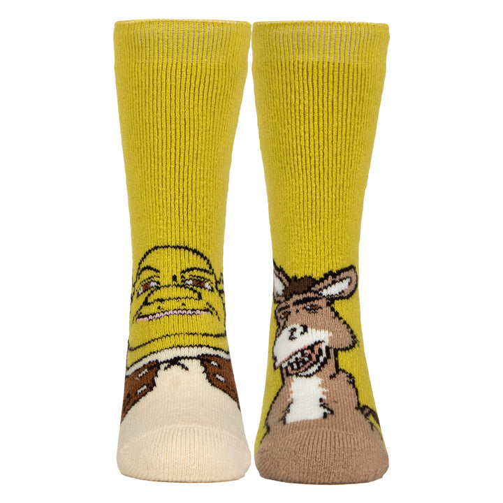 Kids Thermal Shrek Patterned Novelty Socks with Soft Brushed Lining