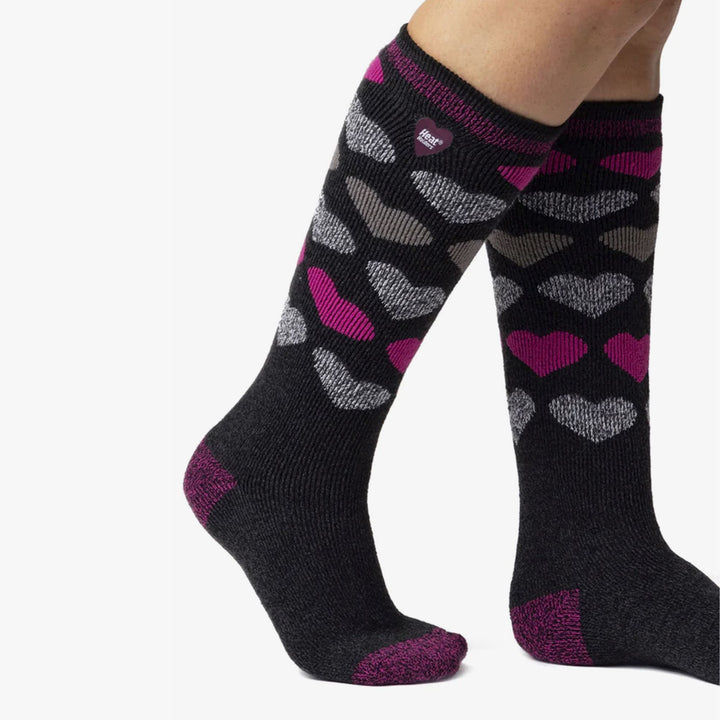 Dünne, extra lange, leichte Thermo-Kniestrümpfe für Damen