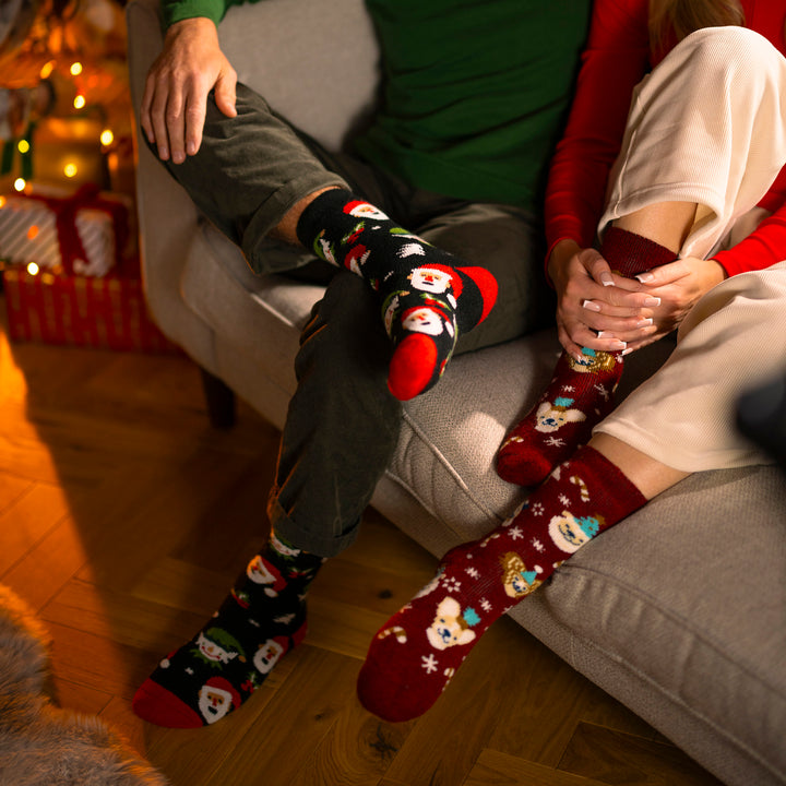 Mens Thermal Lite Christmas Novelty Socks for Winter