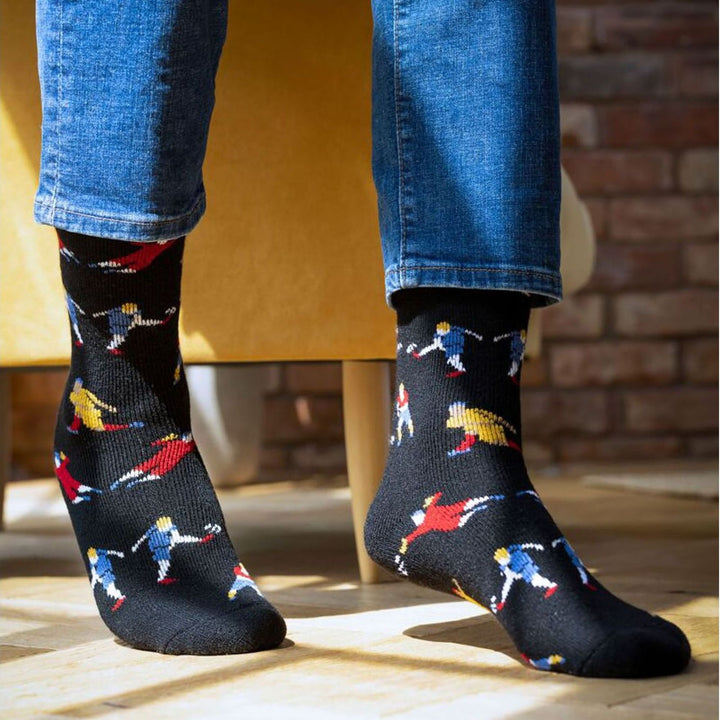Mens Hobby Activity Patterned Lightweight Thermal Lite Socks