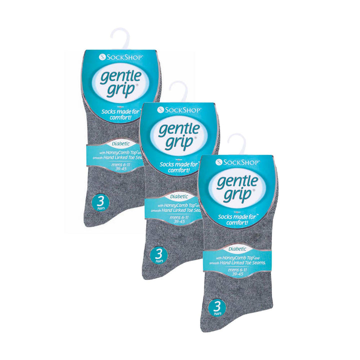 9 Pairs  NON ELASTIC Cotton Mens Socks with Loose Top - Ideal for Diabetic