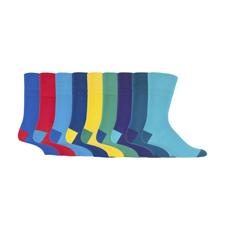 9 Pairs  NON ELASTIC Cotton Mens Socks with Loose Top - Ideal for Diabetic