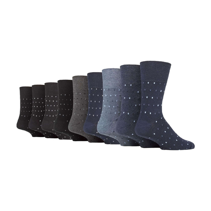 9 Pairs  NON ELASTIC Cotton Mens Socks with Loose Top - Ideal for Diabetic