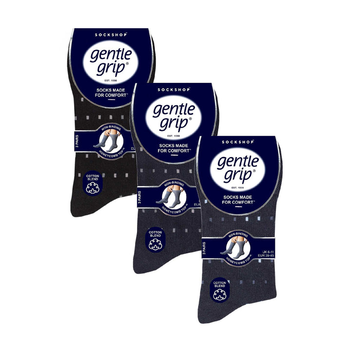 9 Pairs  NON ELASTIC Cotton Mens Socks with Loose Top - Ideal for Diabetic