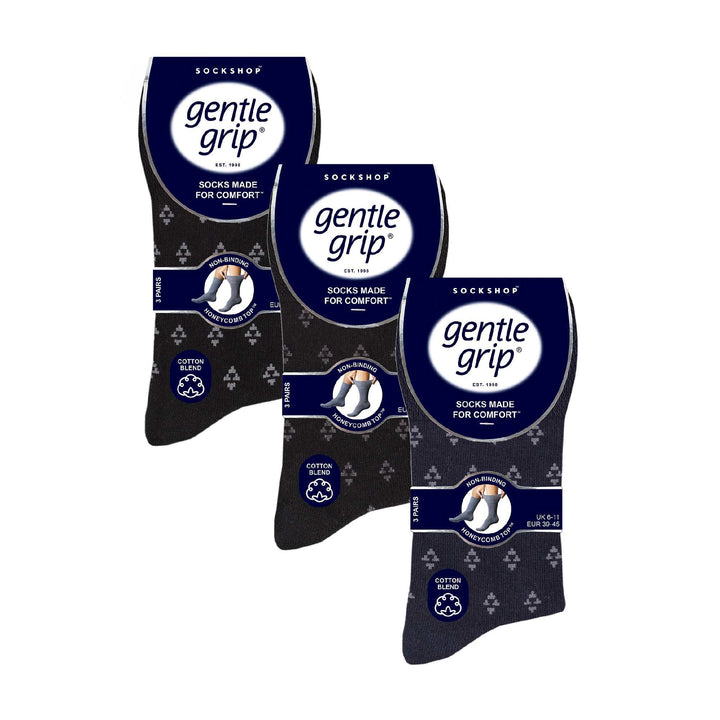 9 Pairs  NON ELASTIC Cotton Mens Socks with Loose Top - Ideal for Diabetic
