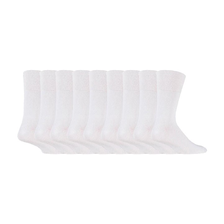 9 Pairs  NON ELASTIC Cotton Mens Socks with Loose Top - Ideal for Diabetic