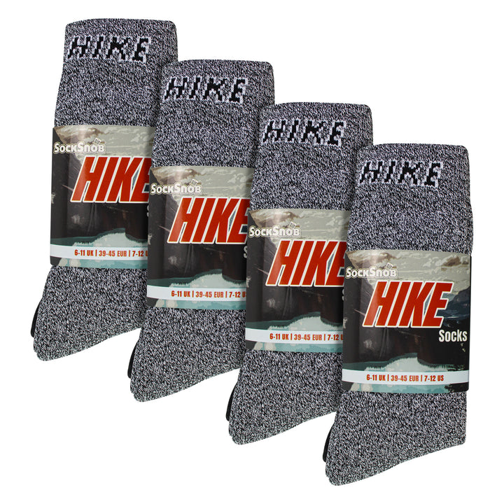 12 Pairs Mens Cushioned Crew Hiking Walking Boot Socks