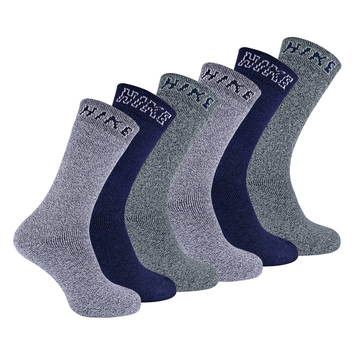 6 Pack Mens Soft Breathable Cotton Hiking Socks for Summer