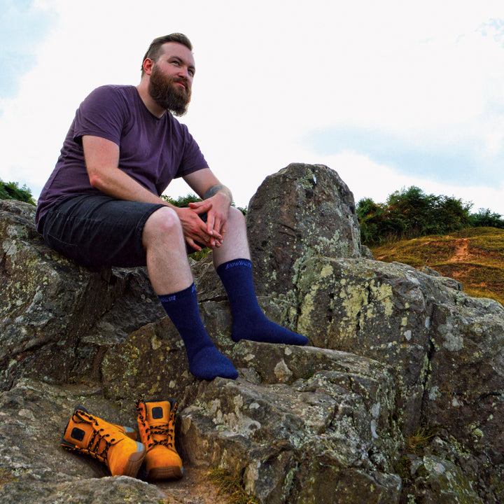 6 Pack Mens Soft Breathable Cotton Hiking Socks for Summer