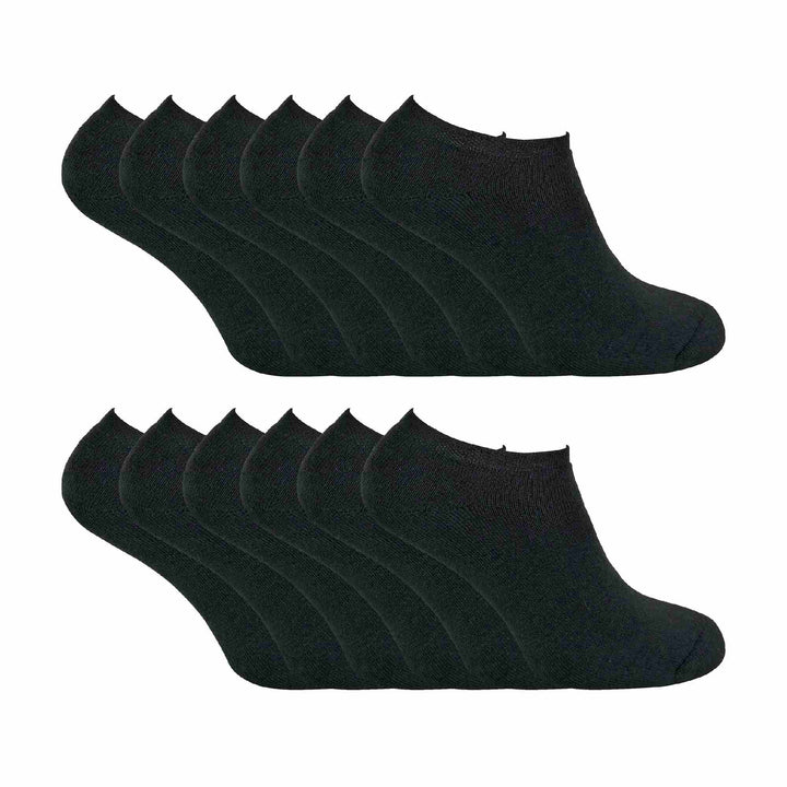 12 Pairs Mens Thermal Winter Invisible Low Cut Trainer Socks