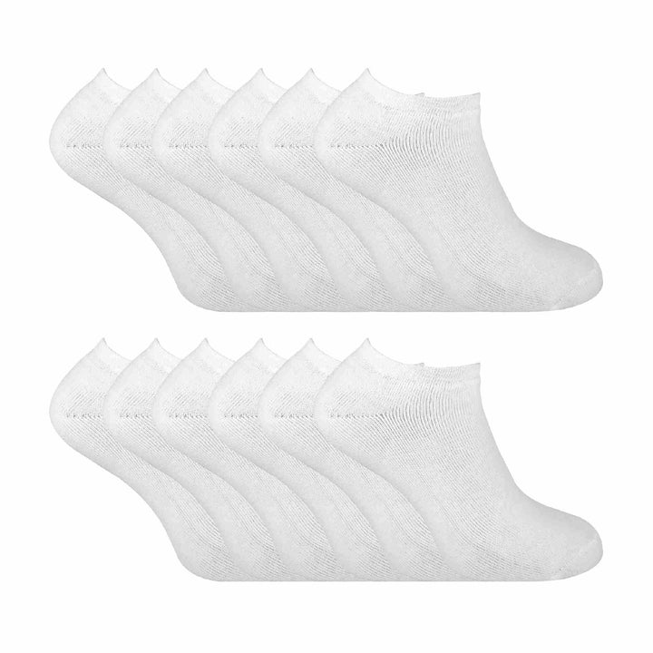 12 Pairs Mens Thermal Winter Invisible Low Cut Trainer Socks