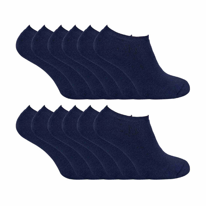 12 Pairs Mens Thermal Winter Invisible Low Cut Trainer Socks