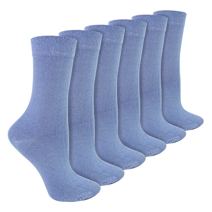 Ladies 6 Pack Bamboo & Merino Wool Blend Socks