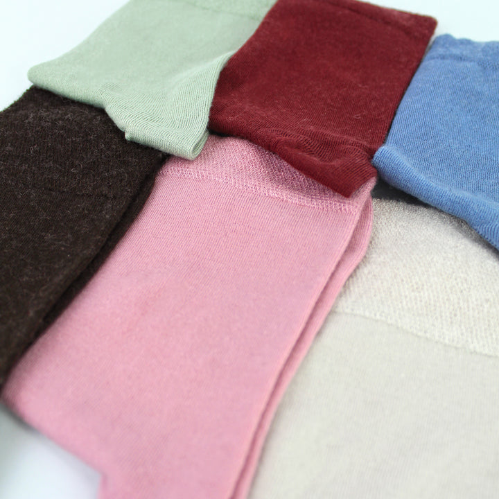 Ladies 6 Pack Bamboo & Merino Wool Blend Socks