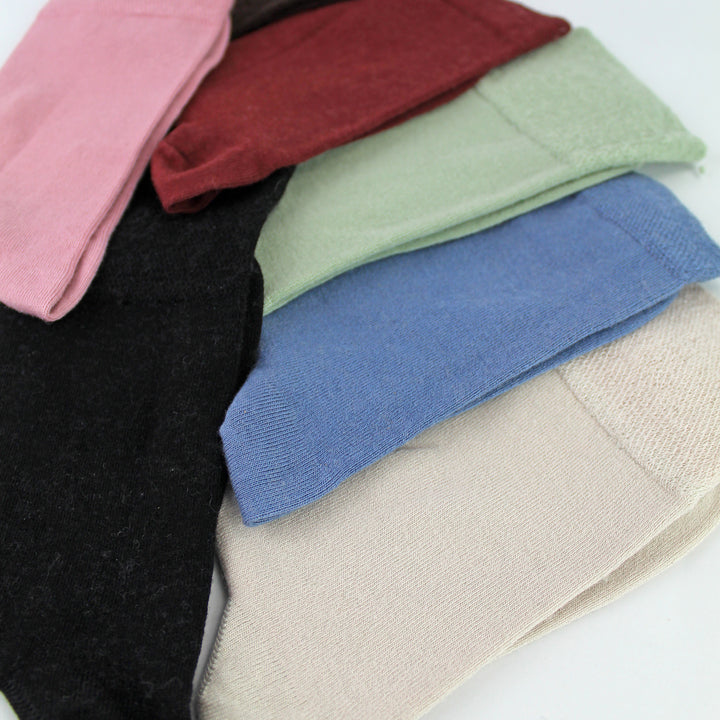 Ladies 6 Pack Bamboo & Merino Wool Blend Socks