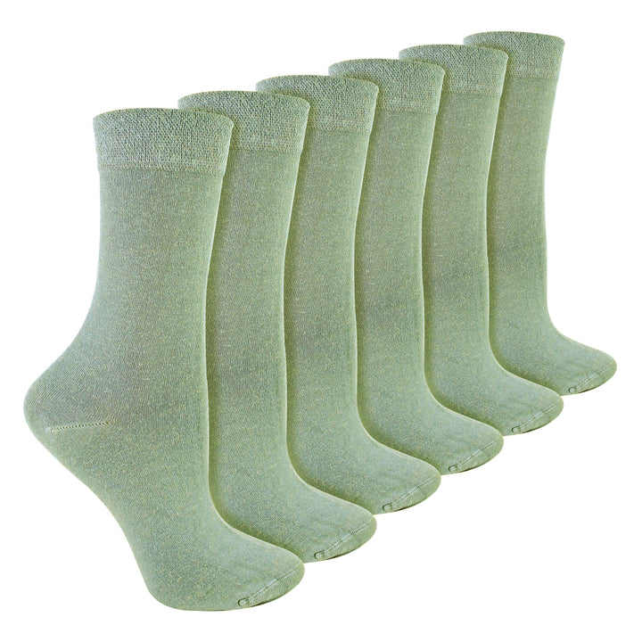 Ladies 6 Pack Bamboo & Merino Wool Blend Socks