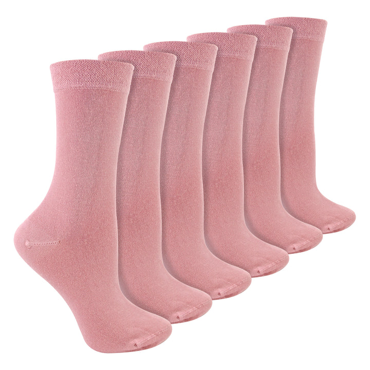 Ladies 6 Pack Bamboo & Merino Wool Blend Socks