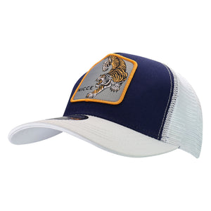 Mens Tiger Print Cotton Cap | Lightweight Breathable One Size Casual Hat