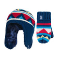 3-6 ans / Bleu marine / Rouge à motifs