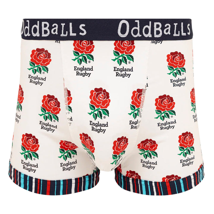 Mens England Rugby Boxer Shorts - Soft Cotton Sports Underwear