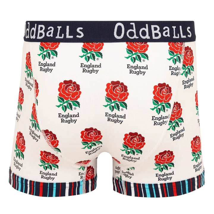 Mens England Rugby Boxer Shorts - Soft Cotton Sports Underwear