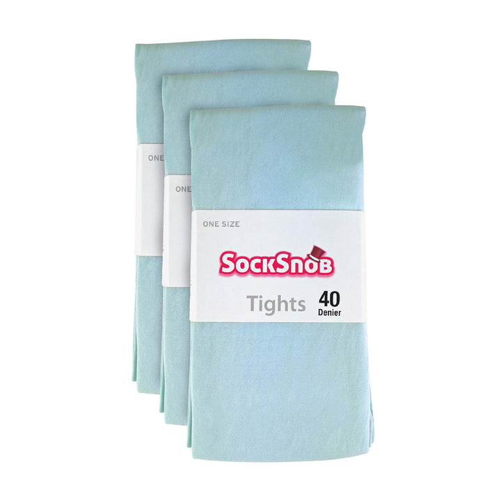 Ladies 3 Pair 40 Denier Comfortable Soft Bright Pastel Coloured Tights