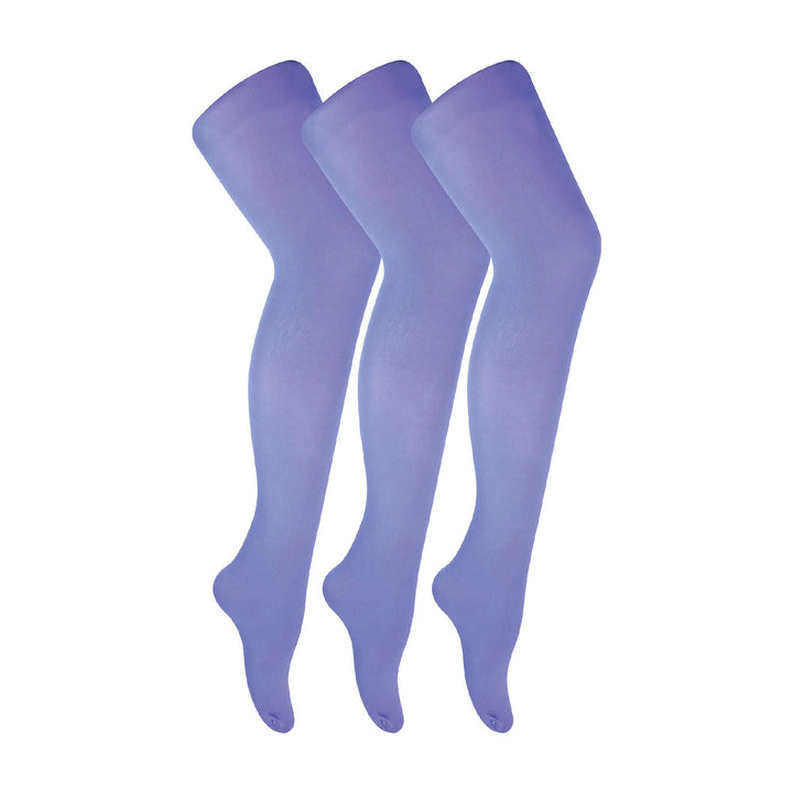 Ladies 3 Pair 40 Denier Comfortable Soft Bright Pastel Coloured Tights