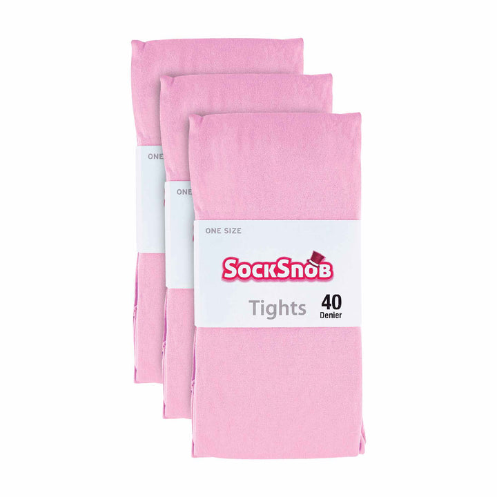 Ladies 3 Pair 40 Denier Comfortable Soft Bright Pastel Coloured Tights