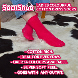 Einfarbige Damensocken mit hohem Baumwollanteil (Multipack-Optionen)