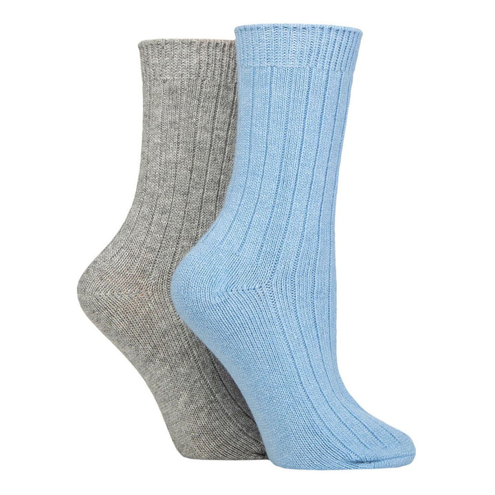 4 Pack Ladies Cashmere Boot Socks | Breathable Cozy Ribbed Wool Bed Socks