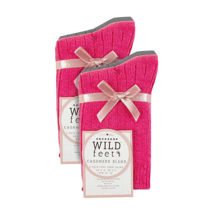 4 Pack Ladies Cashmere Boot Socks | Breathable Cozy Ribbed Wool Bed Socks