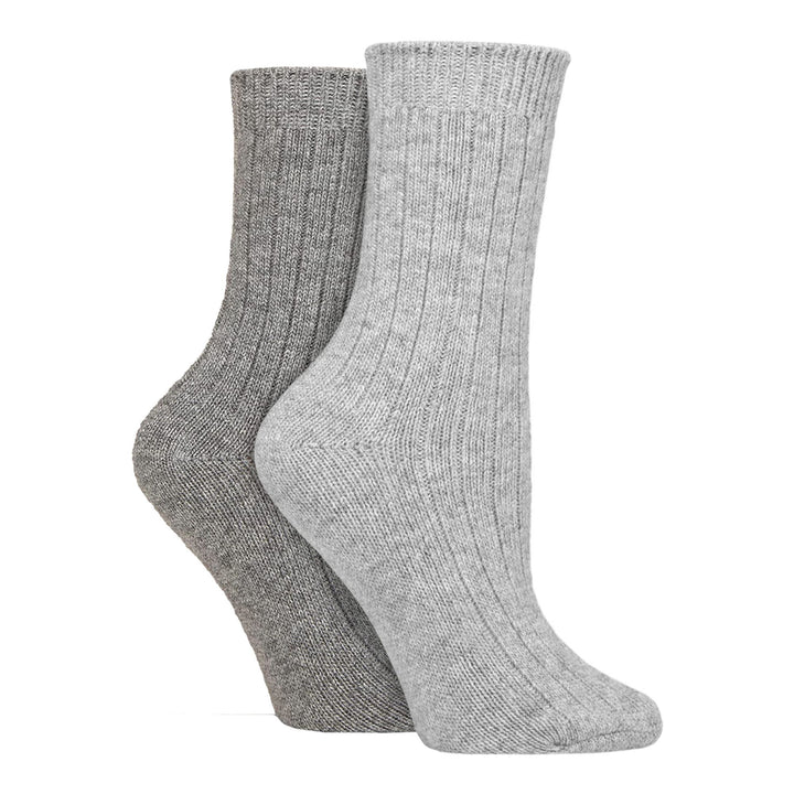 4 Pack Ladies Cashmere Boot Socks | Breathable Cozy Ribbed Wool Bed Socks