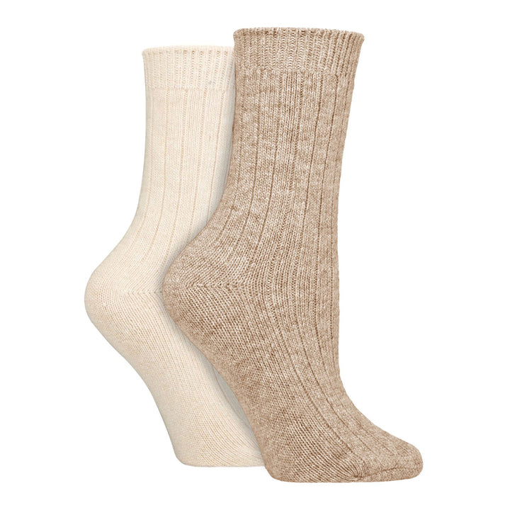 4 Pack Ladies Cashmere Boot Socks | Breathable Cozy Ribbed Wool Bed Socks